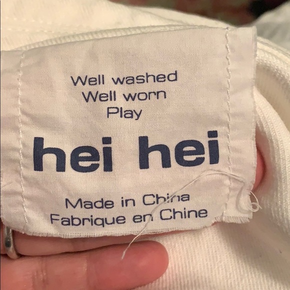 ANTHROPOLOGIE Hei Hei White cotton ruffle blazer - Picture 5 of 8